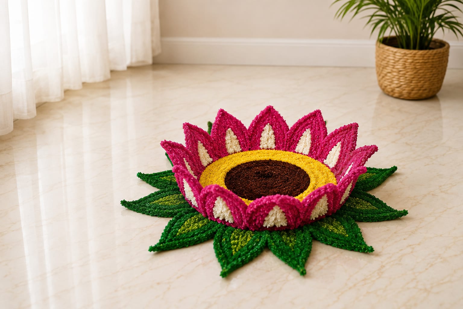 lotus-design Rangoli mat